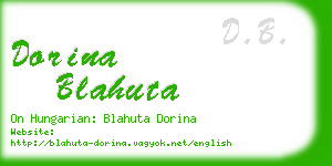 dorina blahuta business card